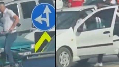 Ankara'da kılıçlı bıçaklı trafik dehşeti