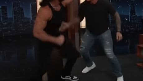 Jelly Roll puts Logan Paul through a table in wild ‘Jimmy Kimmel Live’ brawl ahead of WWE SummerSlam clash