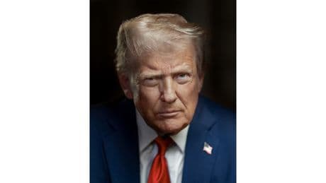The White House unveils the new official portrait of President Trump
