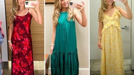 I tried on wedding guest dresses at Gap, Banana Republic, and Old Navy. The one on the clearance rack really won me over.