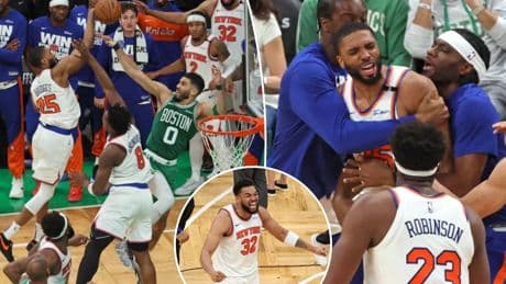 Knicks stun Celtics with more fourth-quarter magic in wild run to take improbable 2-0 series lead