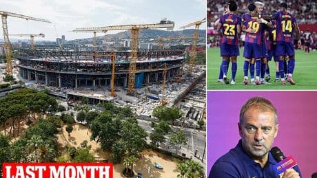 Barcelona 'could be forced to push back Spotify Nou Camp return for a FIFTH time' - as Blaugrana sweat over £1.3bn project's key requirement