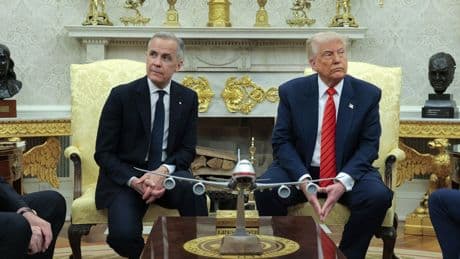Trump touts free "Golden Dome" for Canada, as PM Carney pushes for closer ties with EU