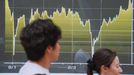 Asian shares trade mostly higher after stocks on Wall Street extend losses