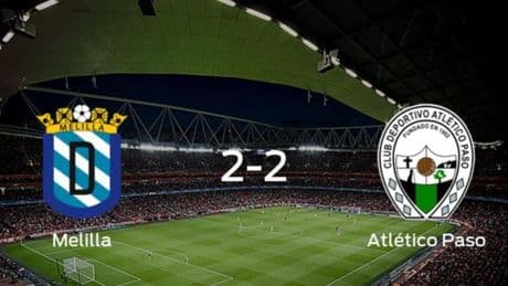 El Melilla y el CD Atlético Paso se reparten los puntos y empatan 2-2