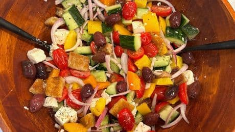 Ina Garten's Greek panzanella salad will transport you to Greece, no passport required