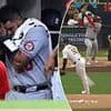 Frightening moment MLB star Keibert Ruiz is rushed to hospital after being struck in head by foul ball