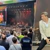 Daar zijn die handjes al: nog voor Regi het podium opkomt, laat stagedivende Bart Peeters Suikerrock al uit de bol gaan
