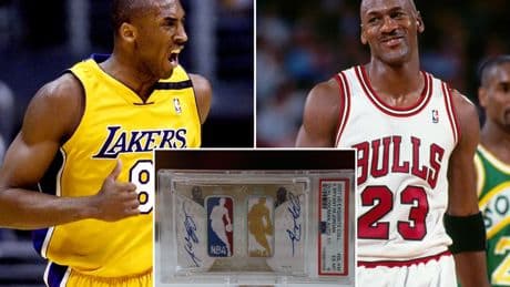 Rare autographed Michael Jordan-Kobe Bryant card sells for record $12.9 million at auction
