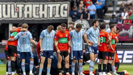LIVE Eredivisie: schrik rond NEC-aanvoerder Proper na keiharde botsing: ’Dirk is oké’