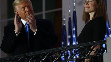 Trump-nominated Amy Coney Barrett throws cold water on the idea of him running for a third term