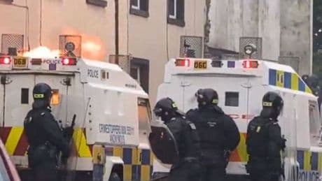 Northern Ireland migrant protesters throw firebombs at police as violence spreads to Portadown