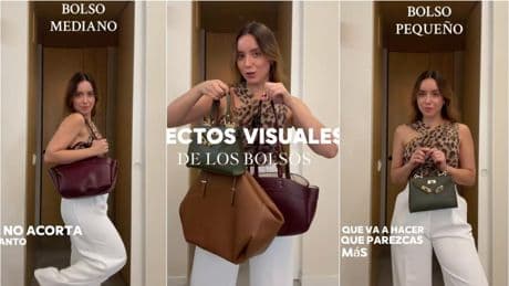 Andrea Dutrús, asesora de moda: “Si eres bajita como yo y buscas sumar visualmente unos centímetros a tu figura apuesta por los bolsos pequeños, serán tu gran aliado”