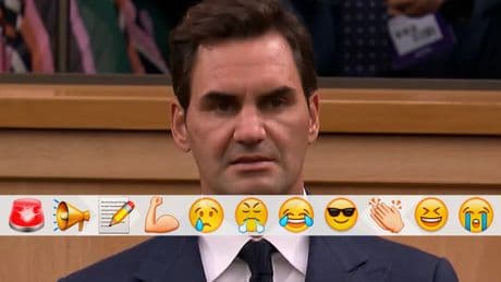 La cara de Federer ante la lesión de Dimitrov... era la cara de todos