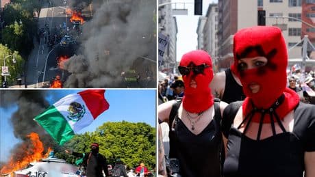 PHOTOS: See the anti-Trump violence that has unfolded on LA's streets across the last week