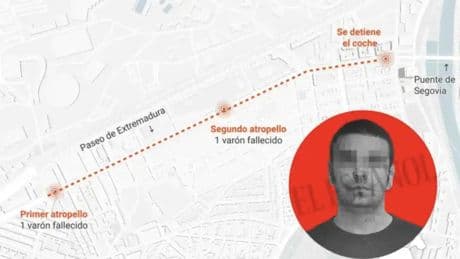 Condenado a 14 años y medio de cárcel Pedro, el kamikaze del Paseo de Extremadura: mató a dos ancianos en 2023