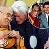 Richard Gere kisses the hand of the Dalai Lama as Hollywood legend and devout buddhist celebrates the spiritual leader's 90th birthday in India
