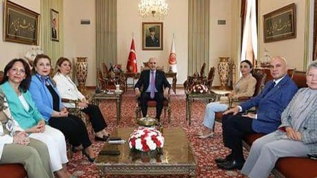 Meclis Başkanı Kurtulmuş, CHP'li Kaya ile İYİ Partili Çömez'i kabul etti