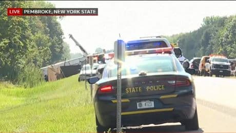 Varios muertos, entre ellos dos menores, en un accidente de autobús en el estado de Nueva York