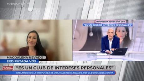 Tensión entre Nacho Abad y una exdiputada de Vox: &quot;Yo le he hecho una pregunta y usted huye...&quot;