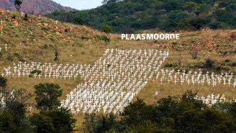 The hillside memorial which sparked misinformation about South Africa’s farm killings