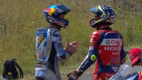 El tremendo cabreo de Joan Mir con Álex Márquez tras la caída en Brno: &quot;Está claro que la responsabilidad es suya&quot;