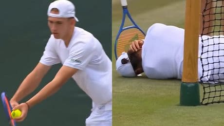 Alejo Arcila, eliminado en Wimbledon después de ser golpeado por su compañero en pleno partido