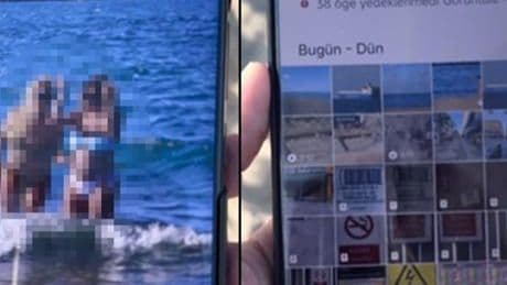 Plajda kadınların videosunu çekerken yakalandı! Galerisinden onlarca fotoğraf çıktı