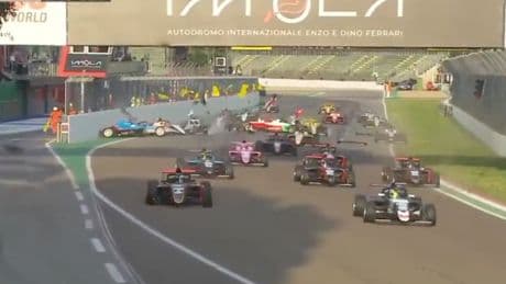 Formula 4 race abandoned after 17 seconds as FIFTEEN cars involved in horror crash