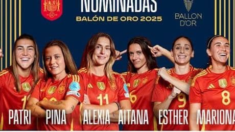 Seis futbolistas españolas, nominadas al Balón de Oro