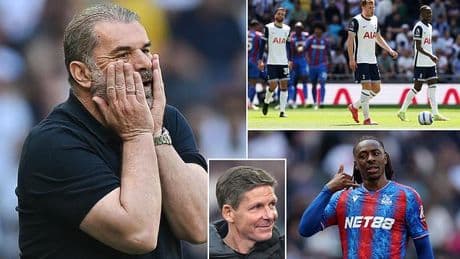 Tottenham 0-2 Crystal Palace: Ange Postecoglou's side plummet to SEVENTEENTH in Premier League after Eberechi Eze brace piles more misery on Spurs boss