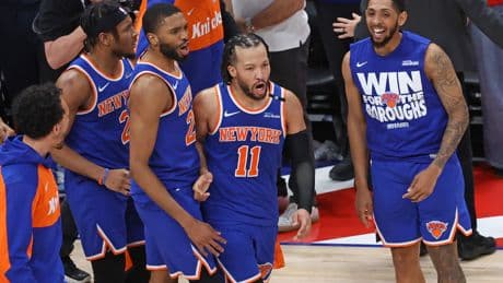 Pistons fans brutally troll Jalen Brunson with ‘flopper’ billboard — but Knicks star gets last laugh