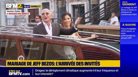 Venise: le milliardaire Jeff Bezos aux côtés de sa future femme, Lauren Sánchez