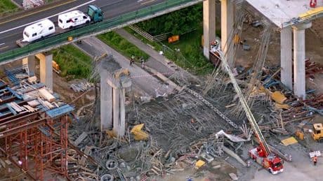 Mängel am Bau: Statiker nach Einsturz von Autobahnbrücke vor Gericht