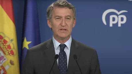 Feijóo reprocha a Sánchez que vaya de &quot;víctima&quot; y urge a los socios a unirse a una moción de censura para &quot;no ser cómplices&quot;