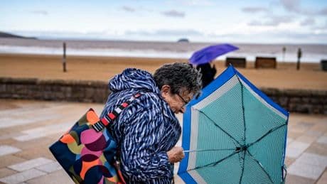 Map shows where weather warnings for heavy rain are in place in UK