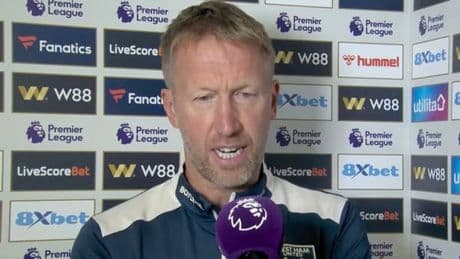 Graham Potter lets rip at West Ham players after opening day embarrassment
