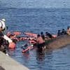 At least five dead and rescue operation underway after boat transporting '100 migrants' capsizes when they shifted to one side to board Spanish rescue boat