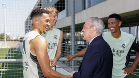 Visita sorpresa en el entrenamiento del Real Madrid