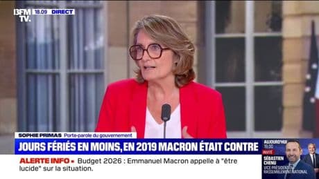 Retraites: "Il n'y a pas de cibles sur les retraités, (...) comme tous les Français, ils doivent participer", affirme Sophie Primas, porte-parole du gouvernement