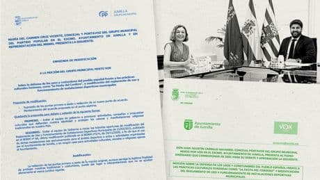 Historia de un blanqueo: así retocó el PP la moción de Vox contra los actos islámicos en Jumilla para poder aprobarla