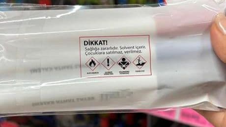 Zincir marketlerde satılıyor! Kırtasiye ürünlerinde 'solvent' tehlikesi