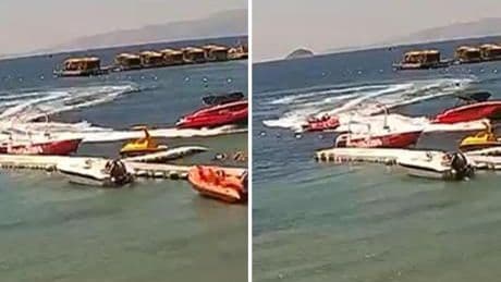 Bodrum'da feci olay! Su sporları yapan 3 turist kaza yaptı: İşte o görüntüler