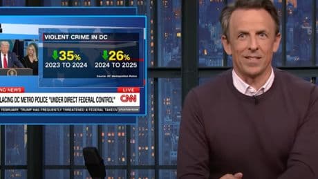 Seth Meyers ridicules Trump’s DC crime crackdown: ‘Like a dystopian hellhole in a steampunk novel’