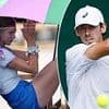Katie Boulter escapes the Wimbledon heat with an umbrella to cheer on fiance Alex De Minaur on her day off after dream start at SW19