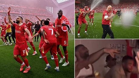 Liverpool's Premier League party continues! New video of stars including Mo Salah and Cody Gakpo celebrating emerges as fans claim: 'we won't win another point!'