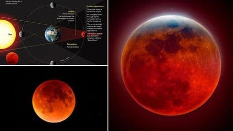 Rare Blood Moon total lunar eclipse will be visible for millions of Britons TONIGHT - here's the best time to see the stunning event