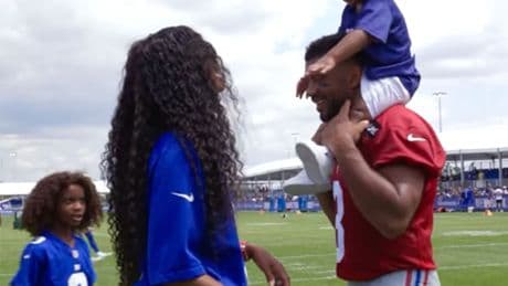 Ciara making her presence felt as Russell Wilson opens Giants training camp