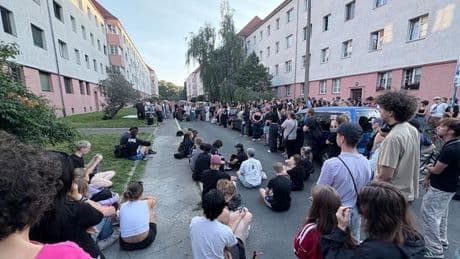 Tötungsdelikt: Menschen demonstrieren nach Tötungsdelikt in Leipzig