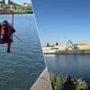 Schipper ziet vrouw in kanaal sukkelen, springt haar achterna en houdt haar boven water tot brandweer komt: “Een absolute heldendaad”